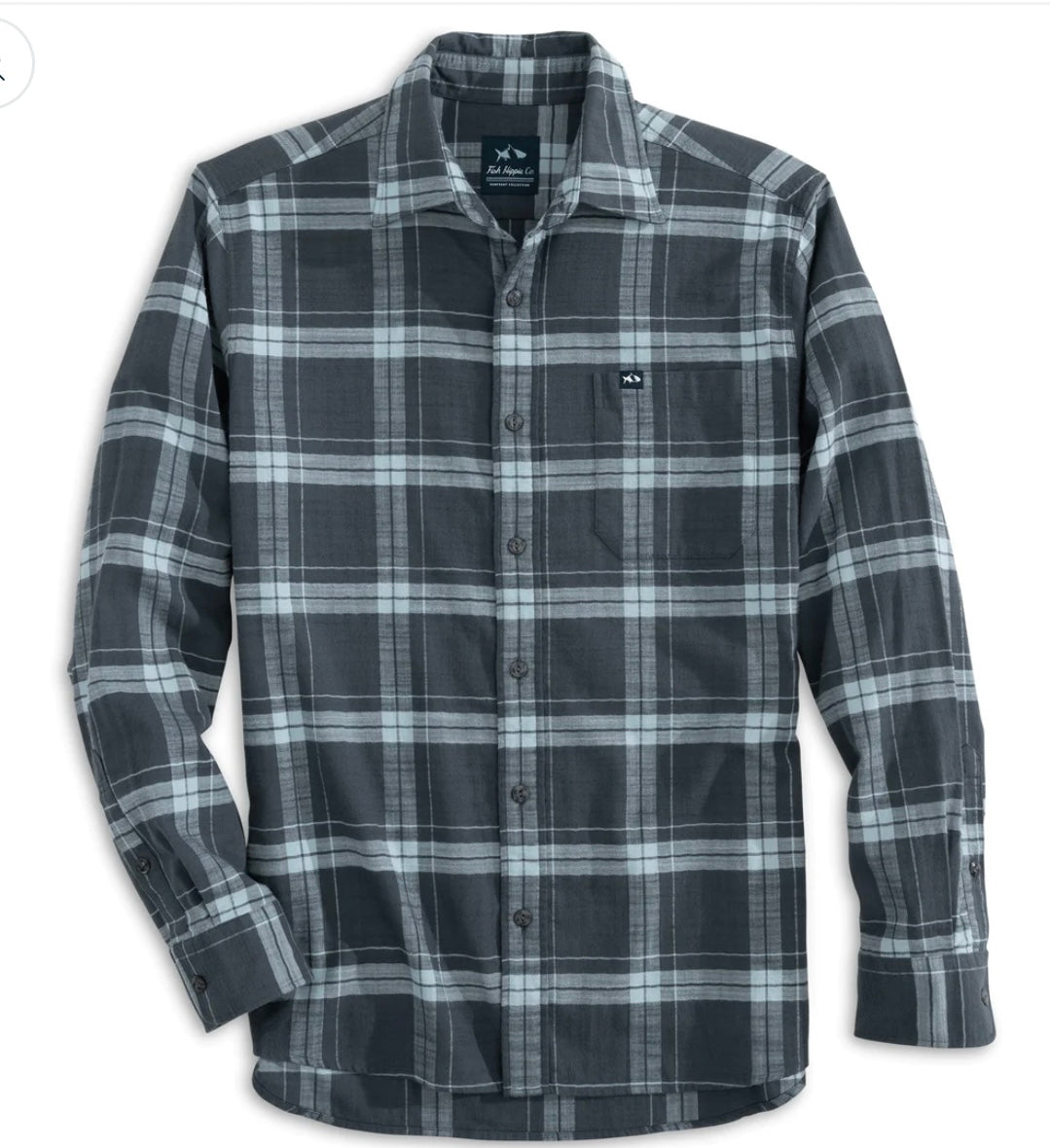 Fish Hippie BroadMarsh Flannel/Grey