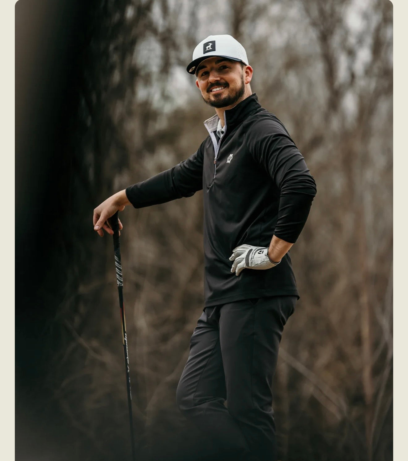Kabra Iron Golf Hat-Black and White