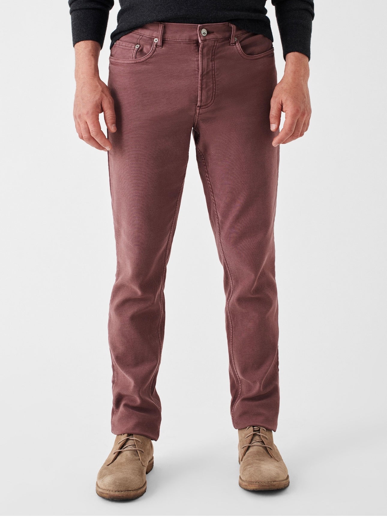 Faherty Stretch Terry 5 pocket -Fall Burgundy