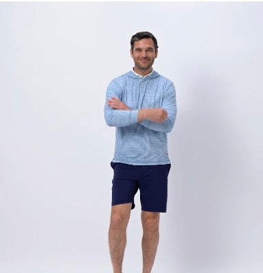 Johnnie O Talon Print Stripe Navy