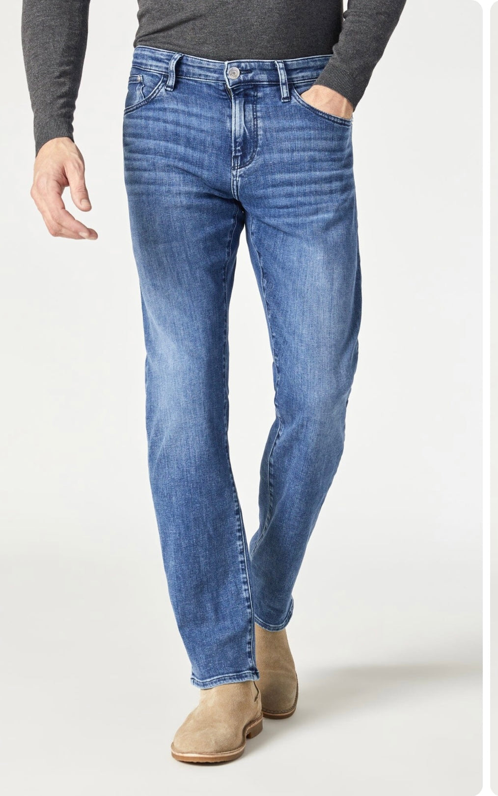 Mavi Zach Mid Brushed Feather Blue-