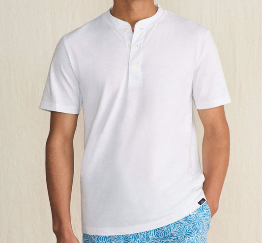 Faherty SS Sunwashed Henley White