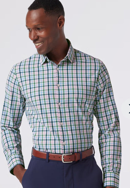 Mizzen & Main Leeward Leaf Coastal Plaid Long Sleeve