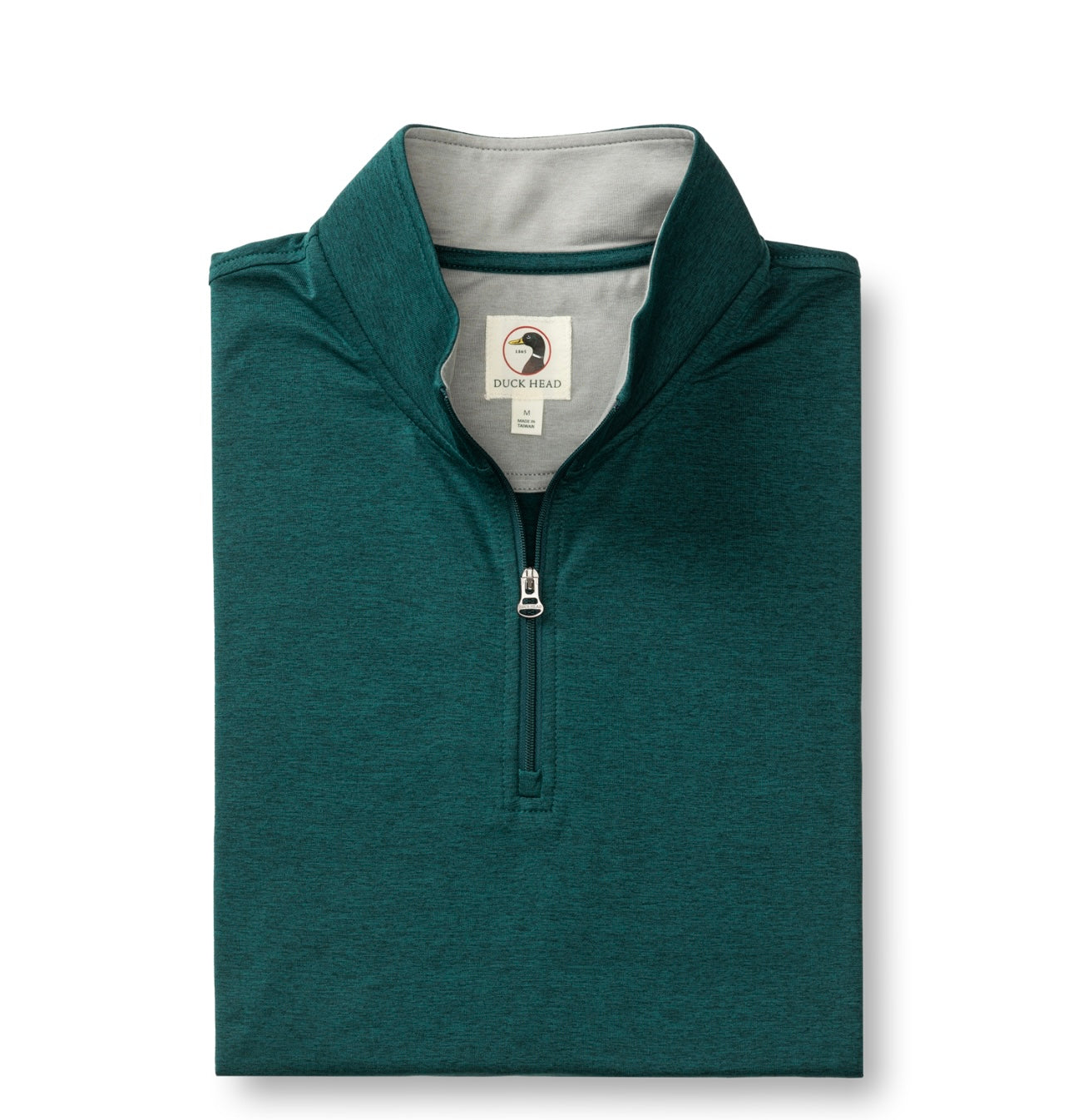 Duck Head 1/4 Zip Emerald Green Heather
