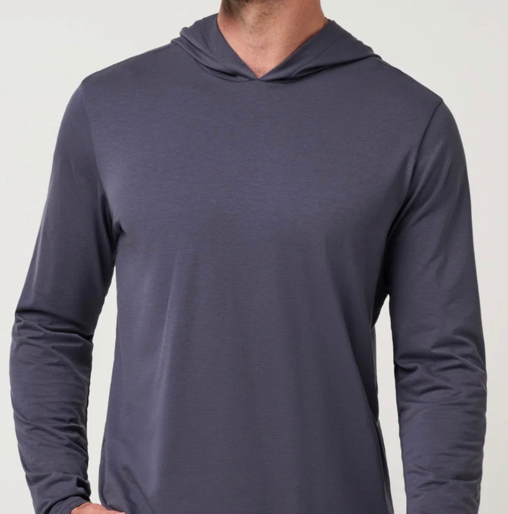 Travis Mathew Heater Jersey LS Hoodie Ebony