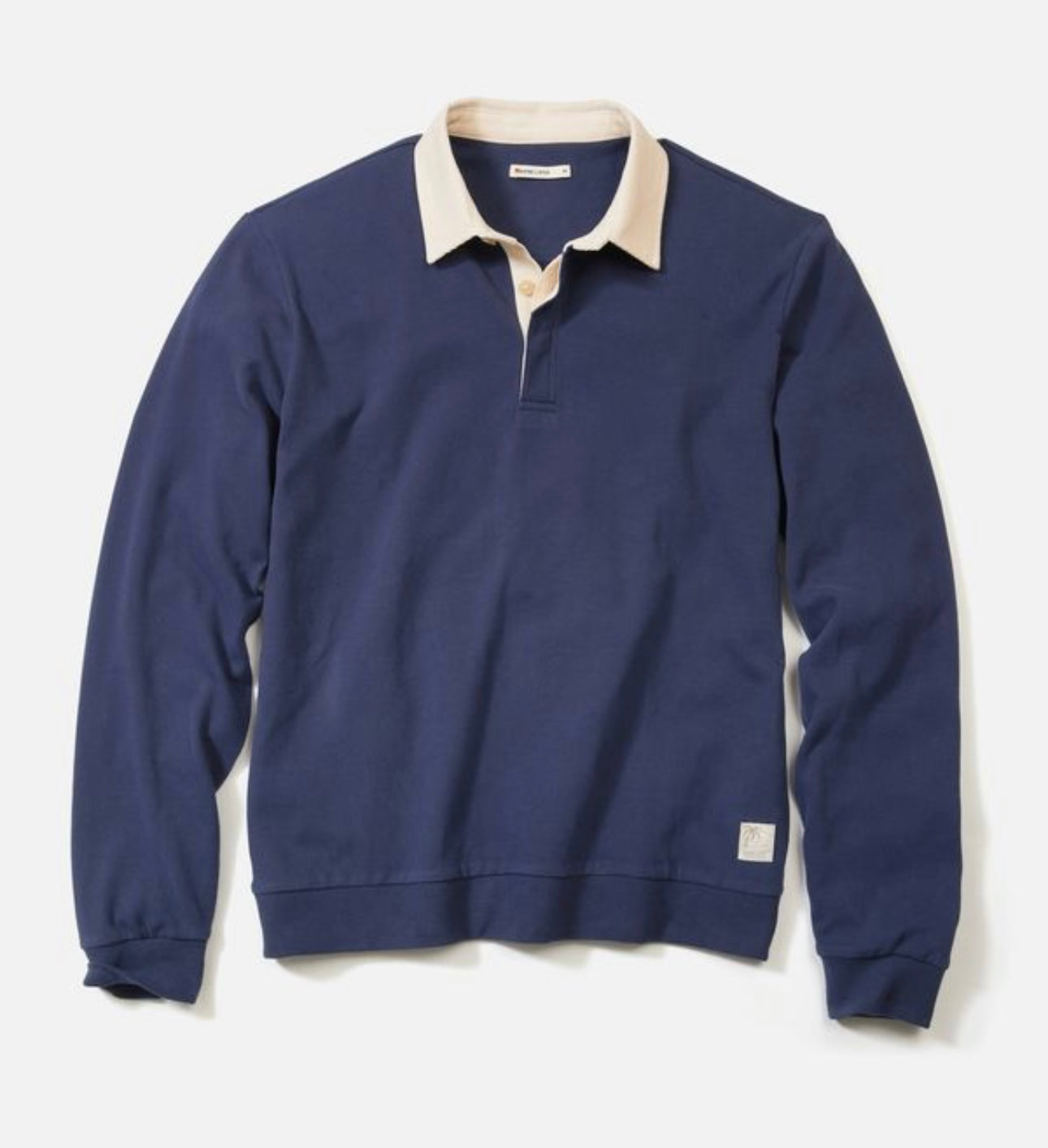 Marine Layer Sueded Rugby Polo Mood Indigo
