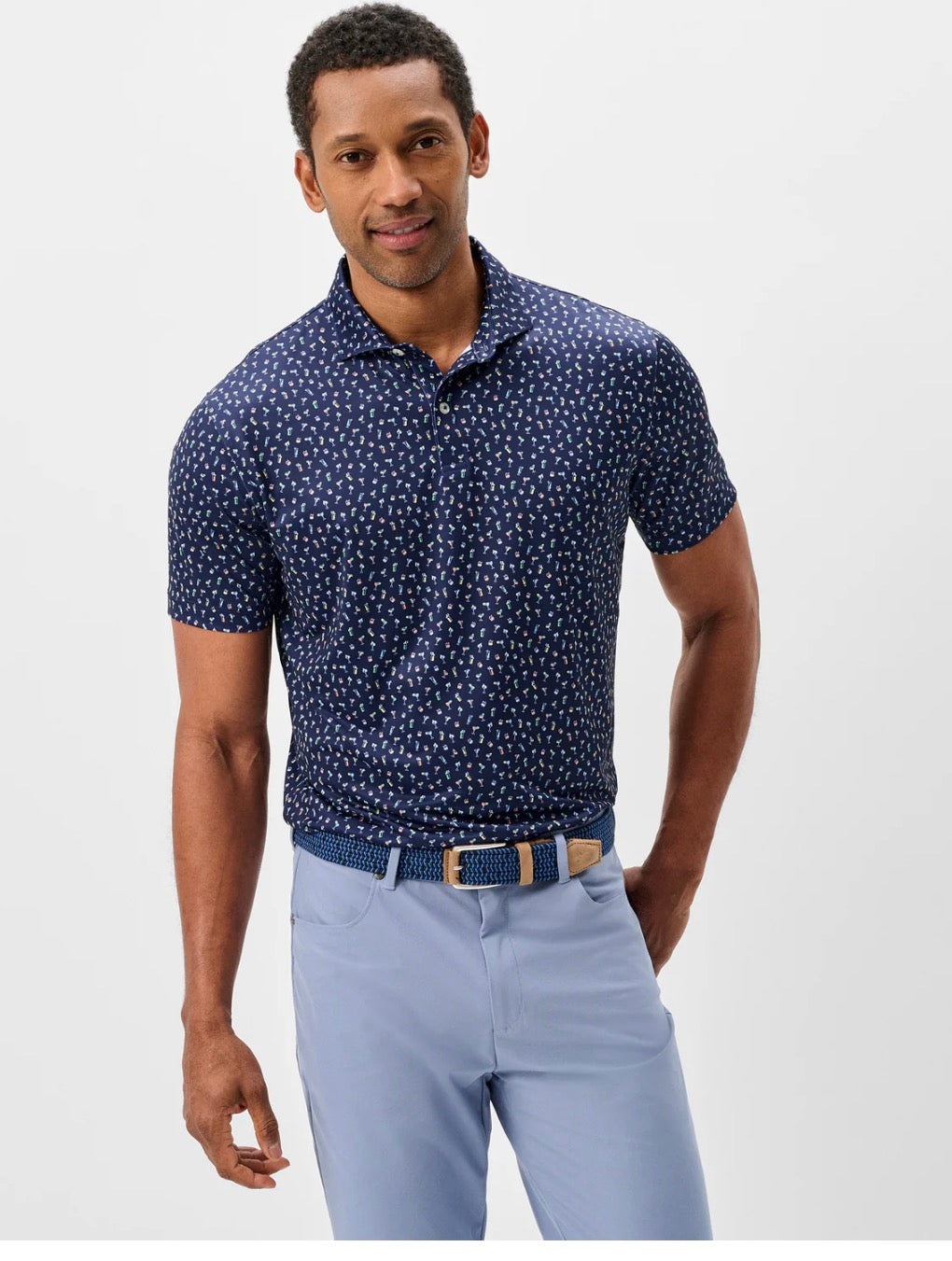 Johnnie O Pop Tails Navy Polo