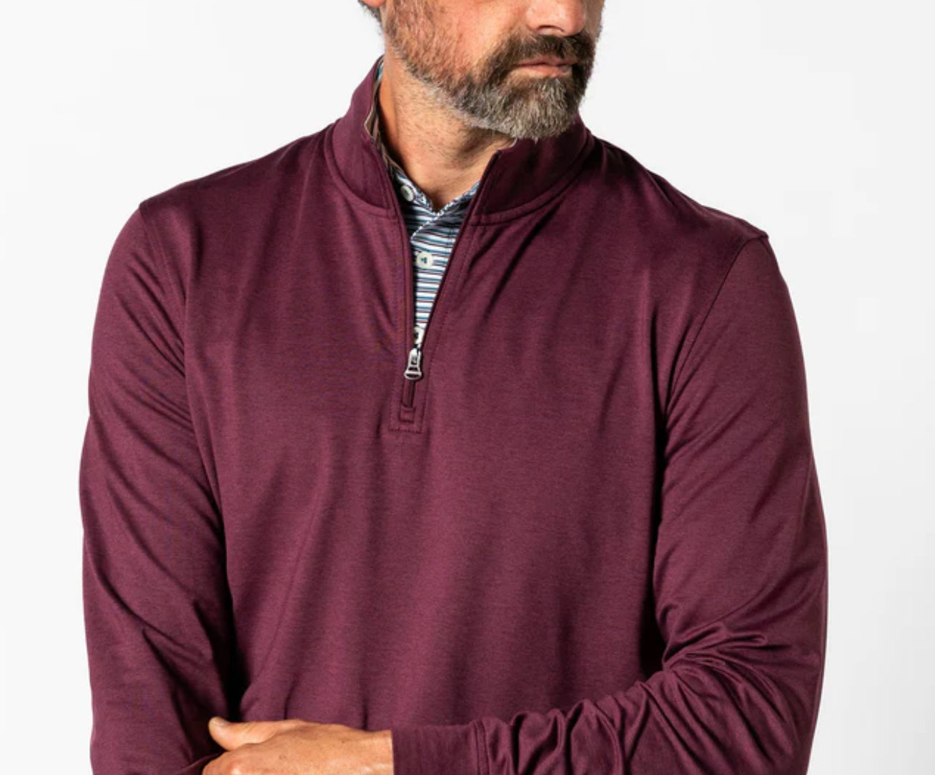 DuckHead Fig Heather Quarter Zip