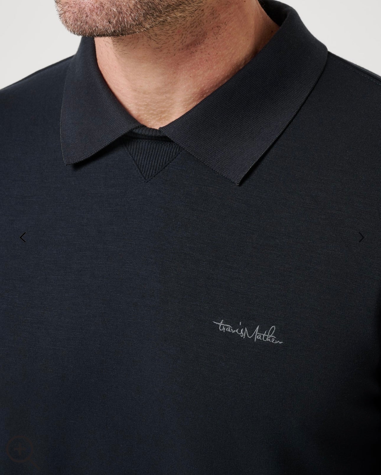Travis Mathew Amenities Collar Crew Black