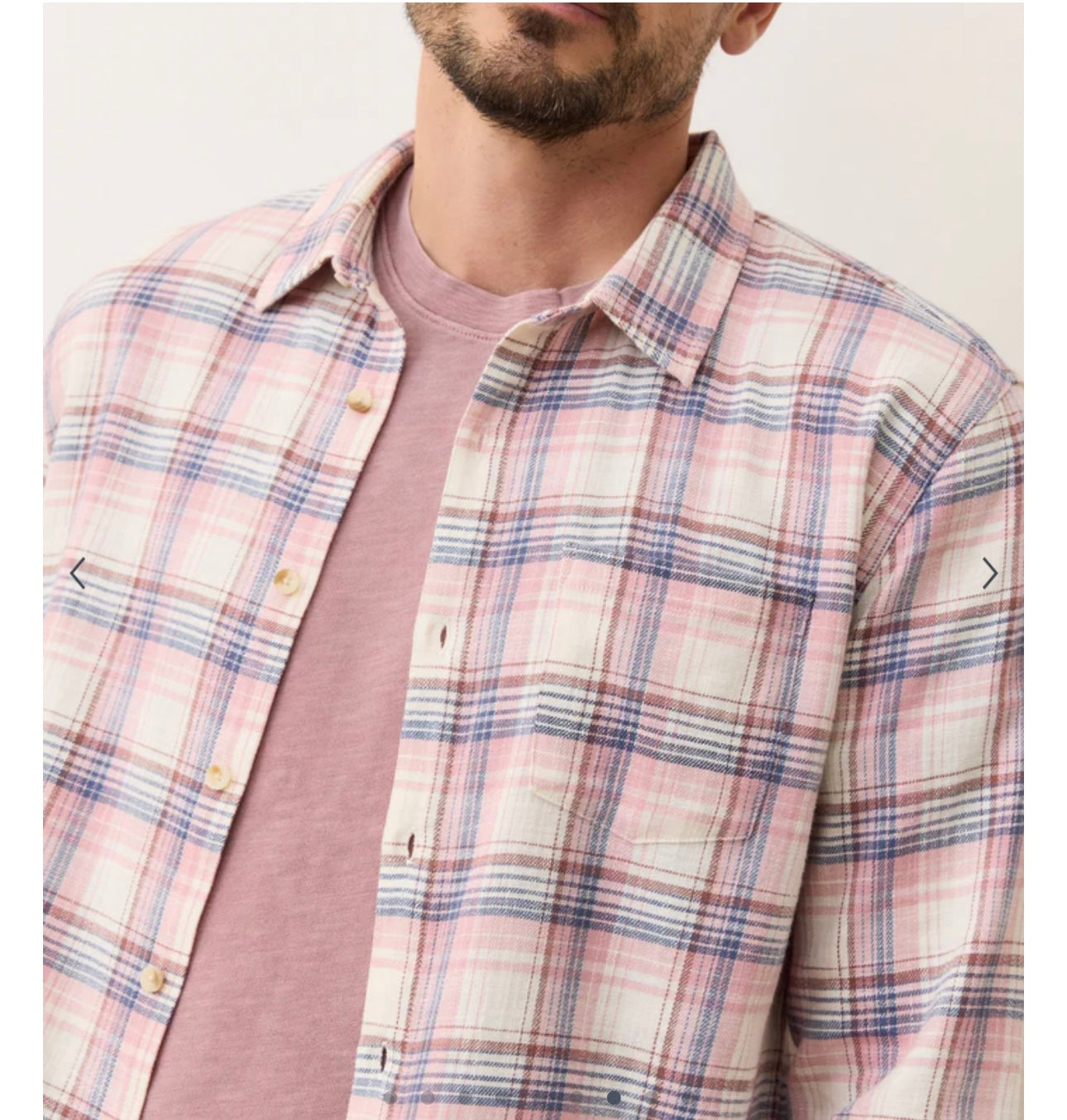 Marine Layer Classic Stretch Salvage Shirt- Warm Multi Plaid