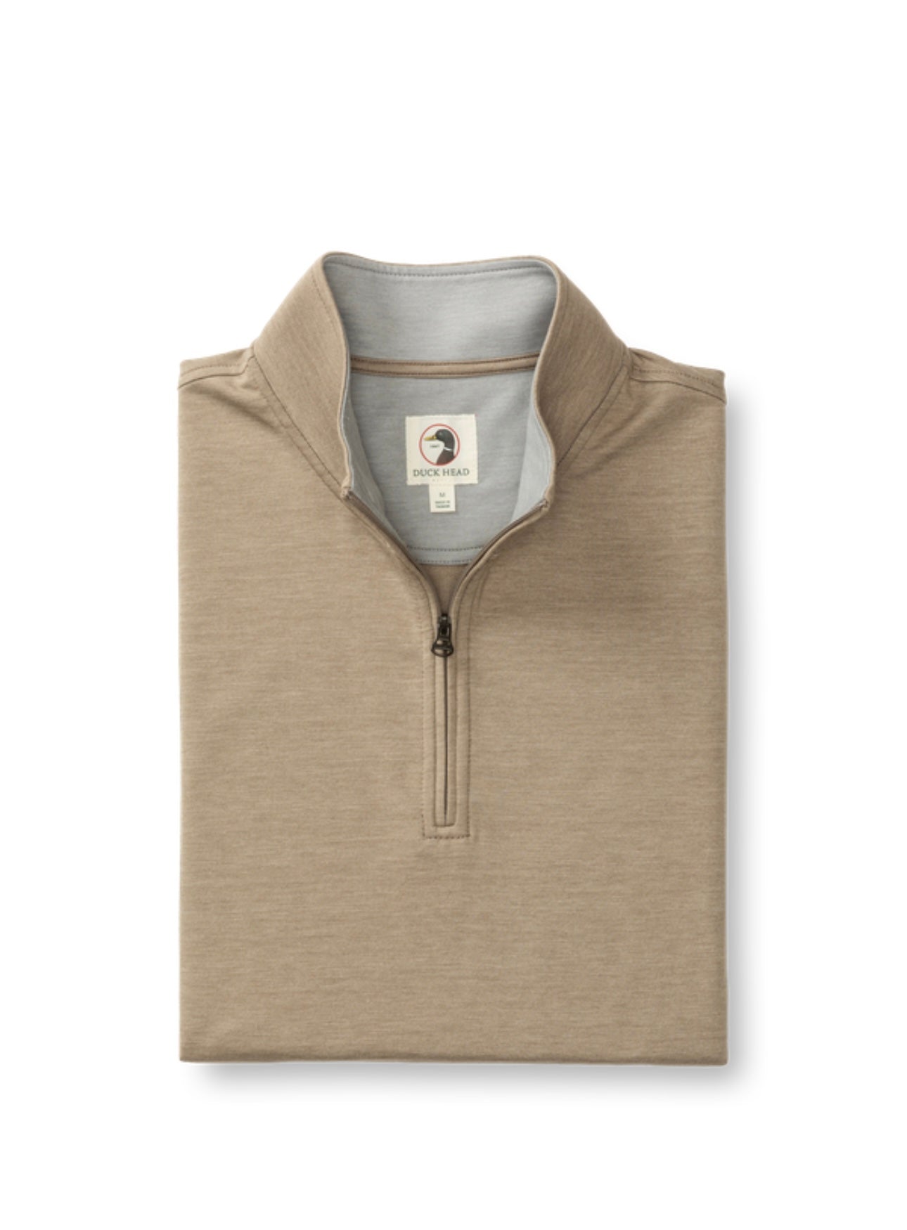 Duck Head 1/4 Zip Walnut Heath