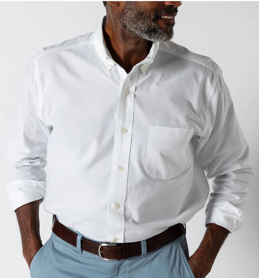 Duck Head White Oxford Cloth Button Down Shirt
