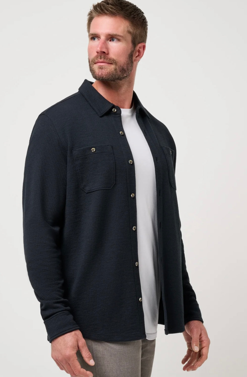 Travis Mathew Cloud Waffle Buttonup-Black