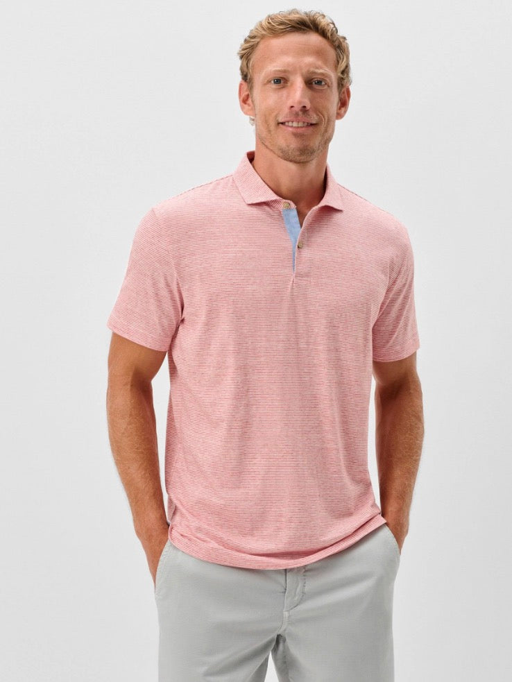 Johnnie O Thatcher Slate Rose Polo