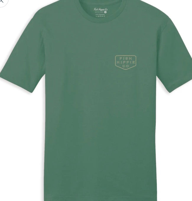 Fish Hippie Wetlands Navigator Tee Juniper