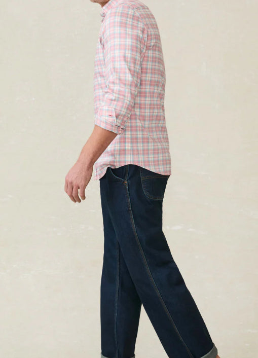 Faherty Movement Shirt Rose Valley Plaid