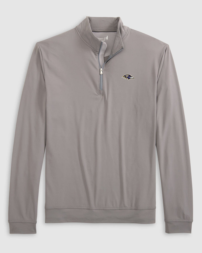 Johnnie O Baltimore Ravens Motion Performance 1/4 Zip Pullover-Thunder