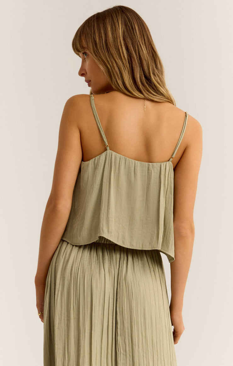 Zsupply FIORE LUXE SHEEN CROPPED TANK-Meadow