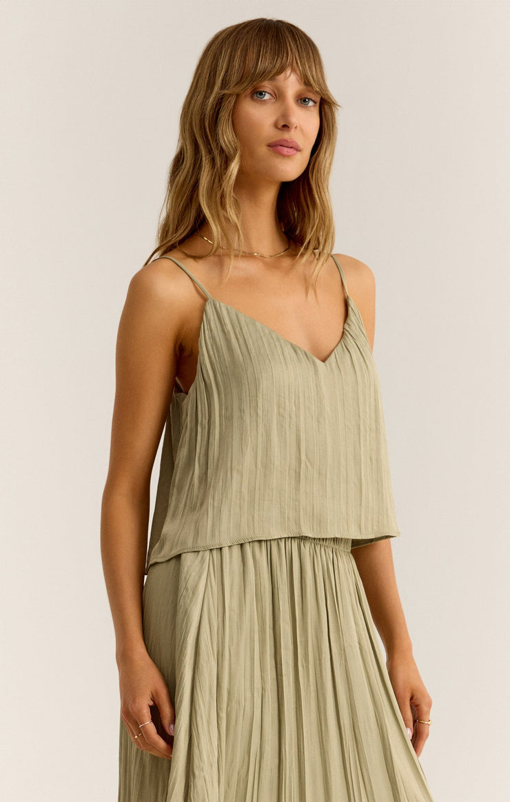 Zsupply FIORE LUXE SHEEN CROPPED TANK-Meadow