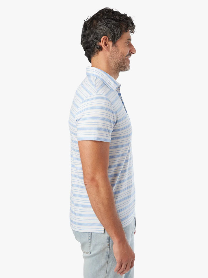Fair Harbor Kismet Polo-Dark Denim Stripe
