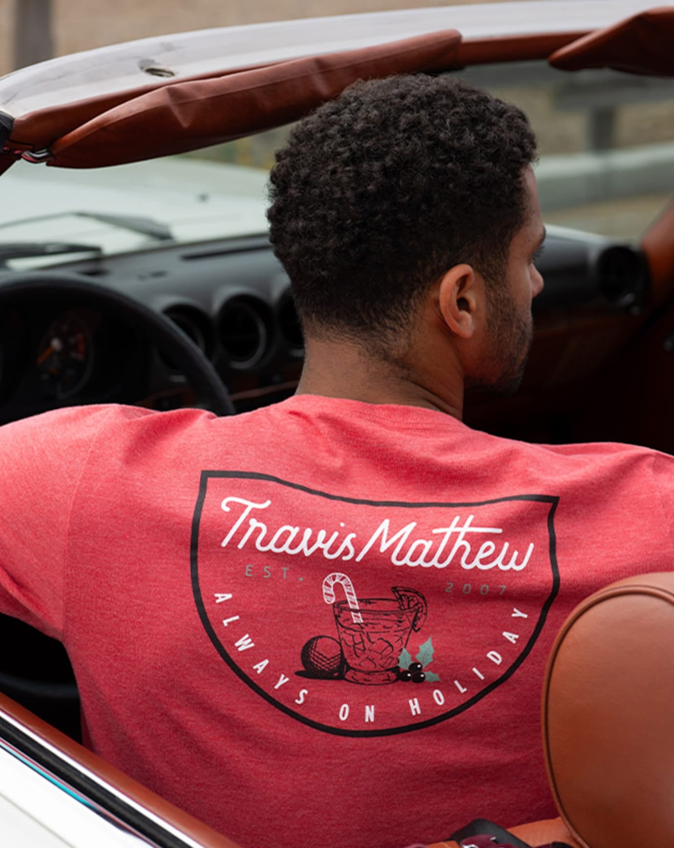 Travis Mathew PEPPERMINTINI TEE -Heather Red