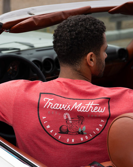 Travis Mathew PEPPERMINTINI TEE -Heather Red