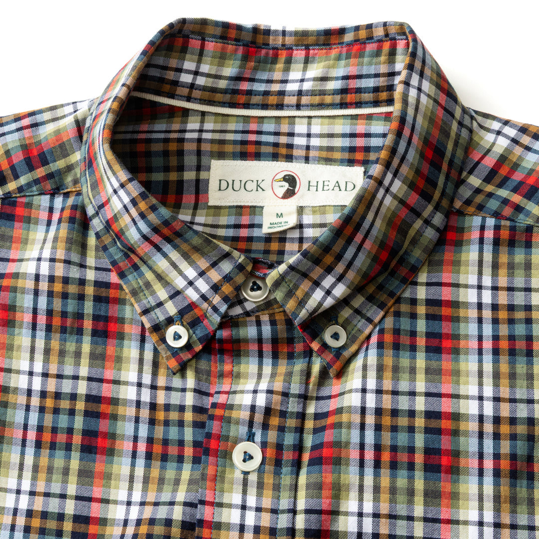 Duck Head Cotton Twill Sport Shirt
Baley Plaid Maritime Blue