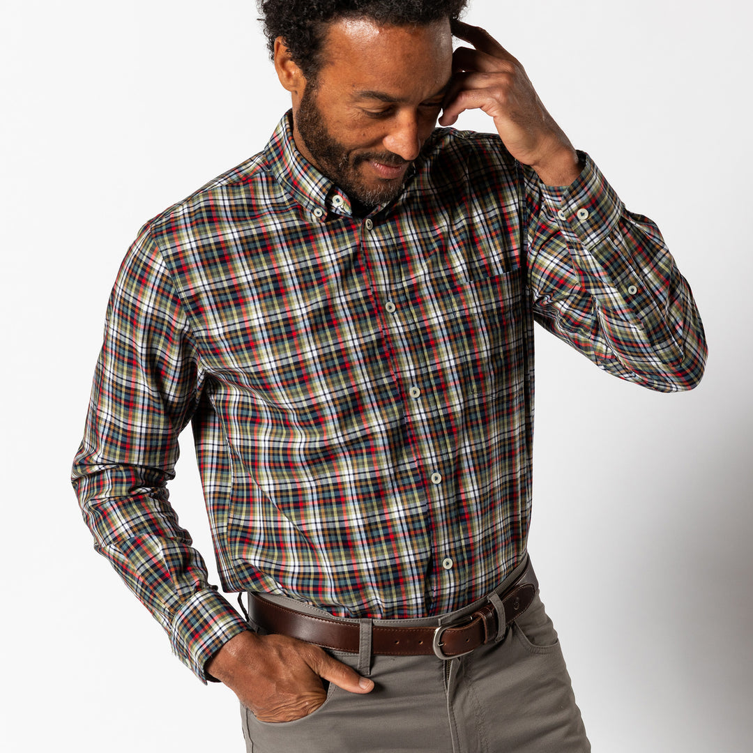 Duck Head Cotton Twill Sport Shirt
Baley Plaid Maritime Blue