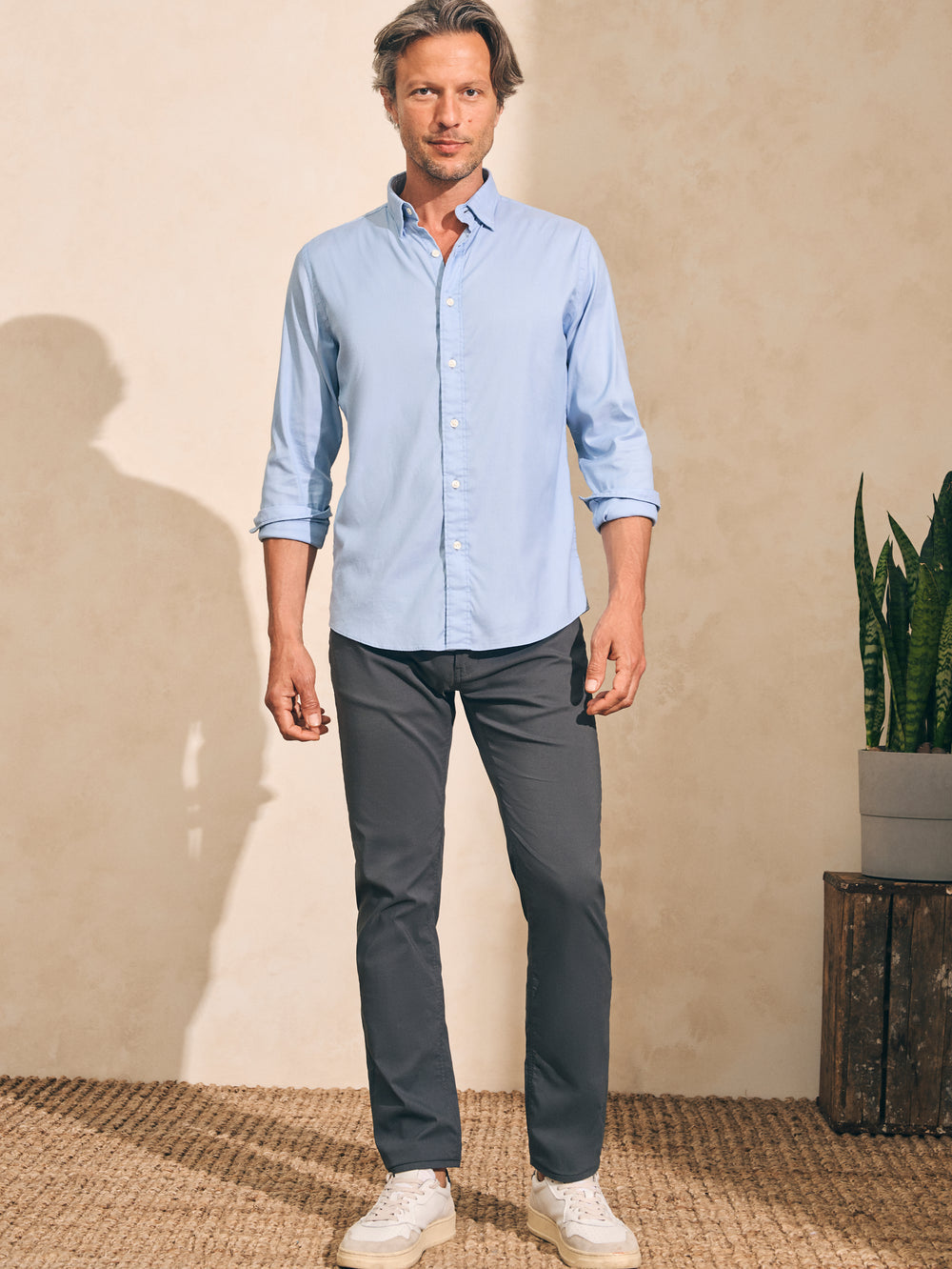 Faherty Movement Shirt -Atlantic Sky