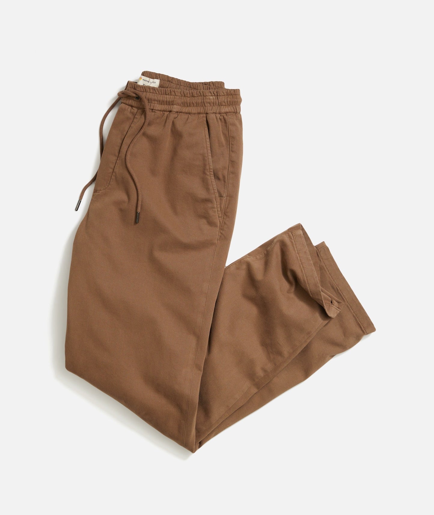 Marine Layer Saturday Relaxed Fit Twill Pant-Brown