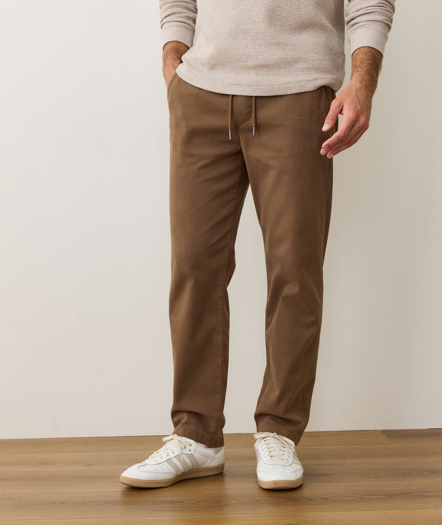 Marine Layer Saturday Relaxed Fit Twill Pant-Brown