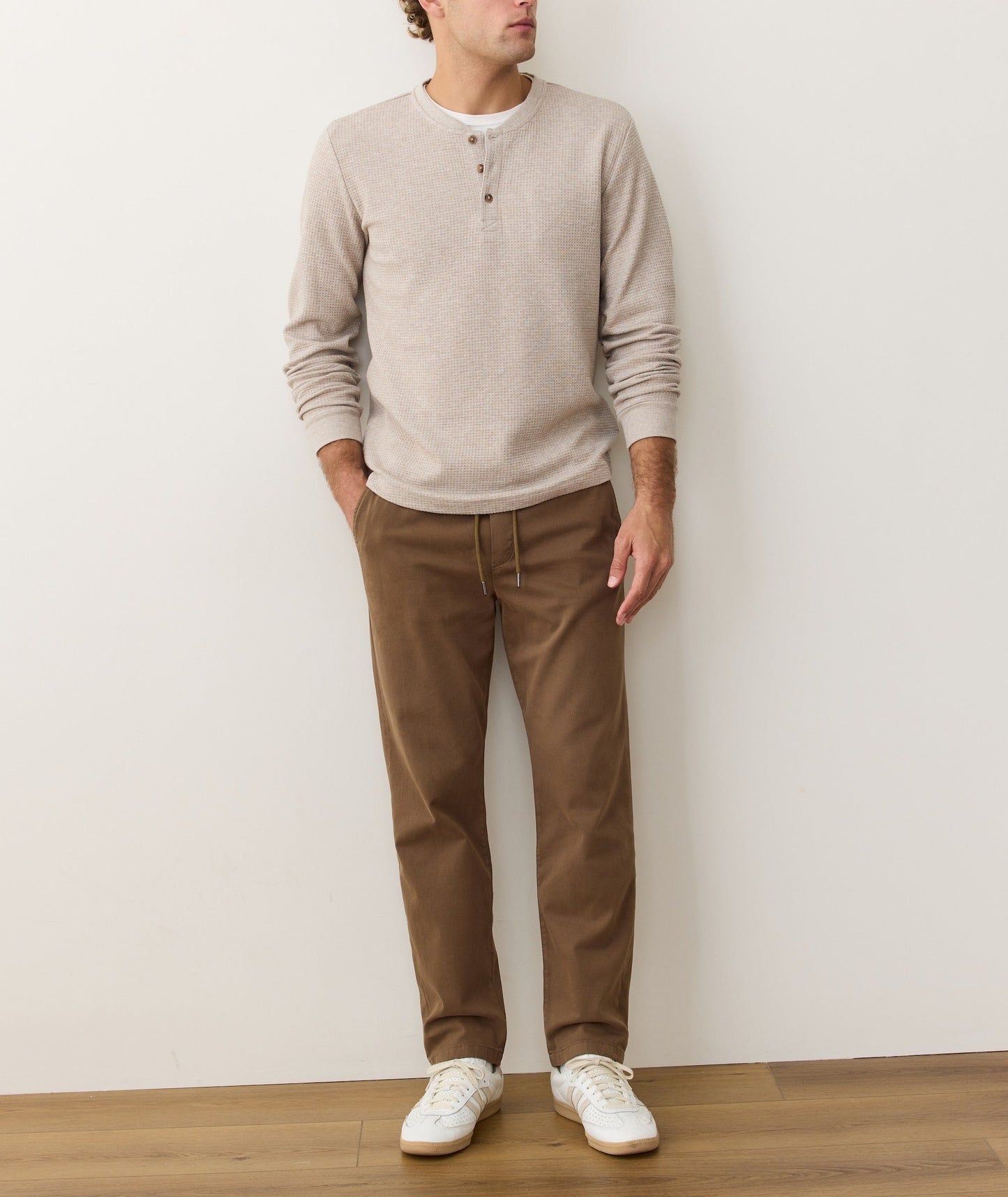Marine Layer Saturday Relaxed Fit Twill Pant-Brown
