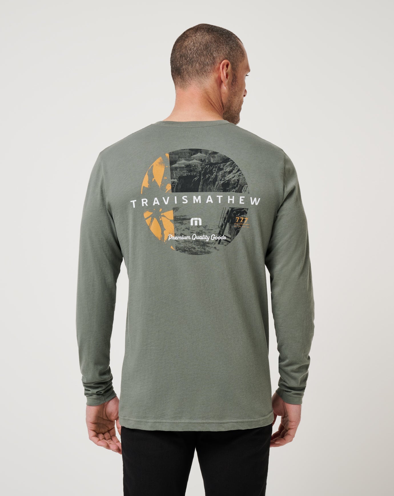 Travis Mathew Longsleeve Tee Big Bay Olive