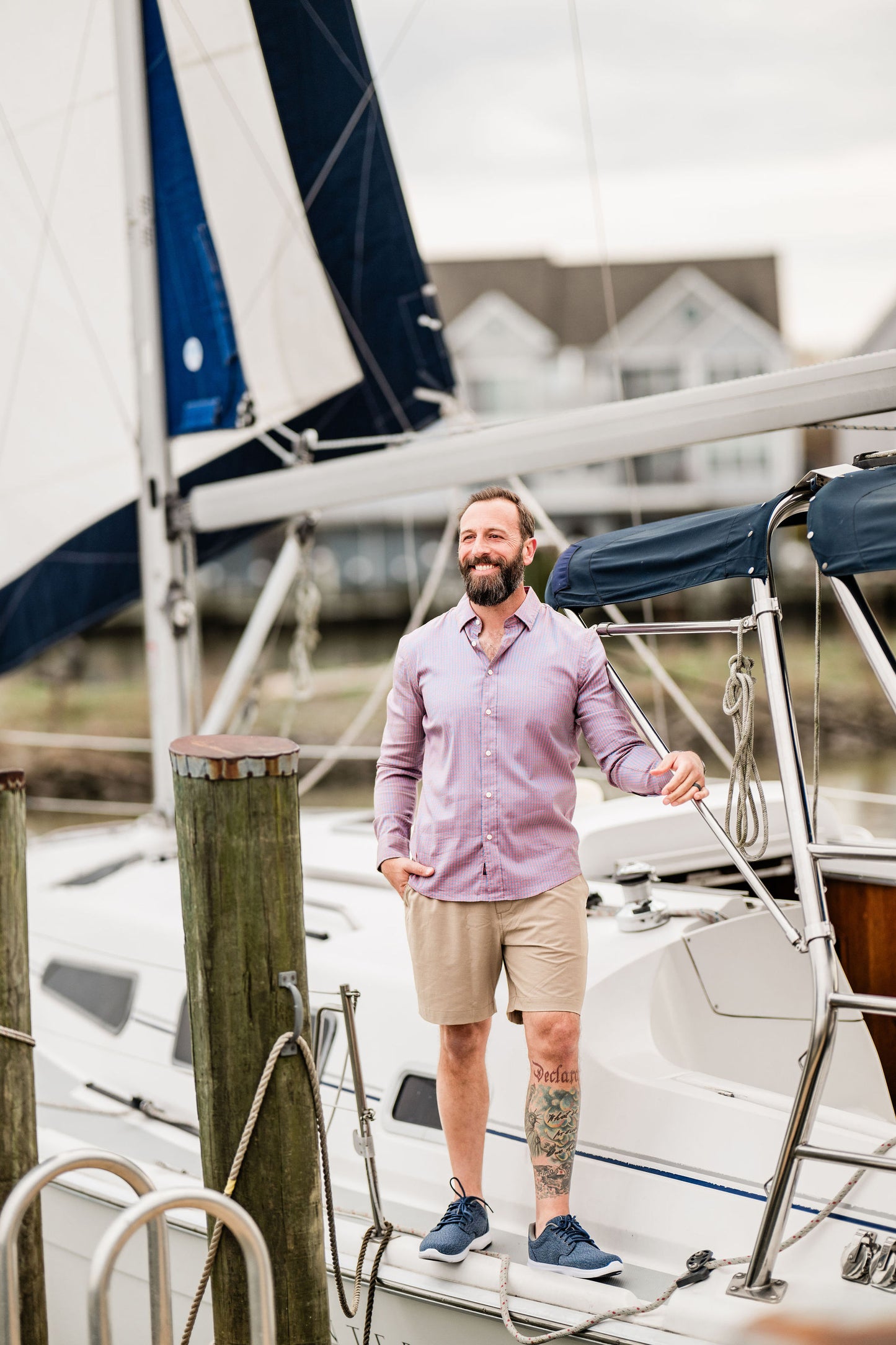 Fatherly Movement Shirt- Blue Rose Gingham