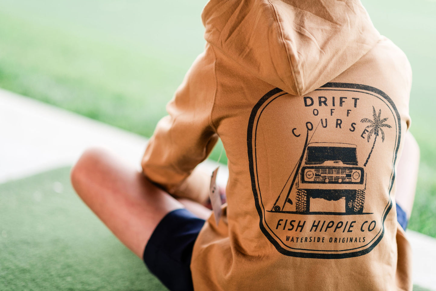Youth Fish Hippie Jeep Drifter Hoodie -Amber