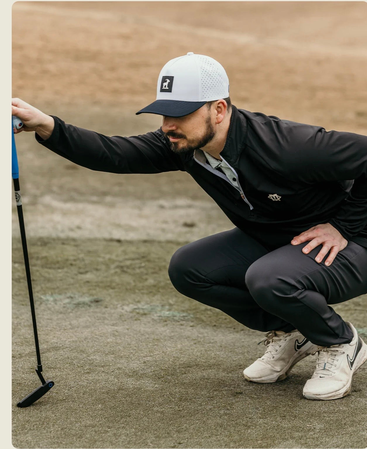 Kabra Iron Golf Hat-Black and White