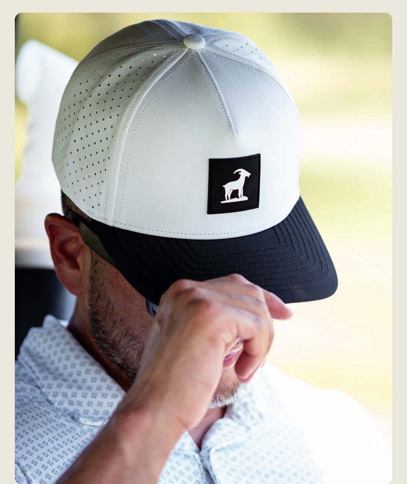 Kabra Iron Golf Hat-Black and White