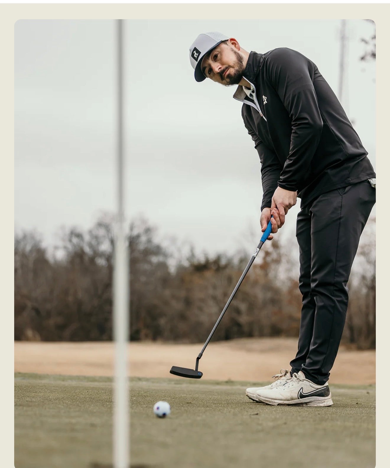 Kabra Iron Golf Hat-Black and White