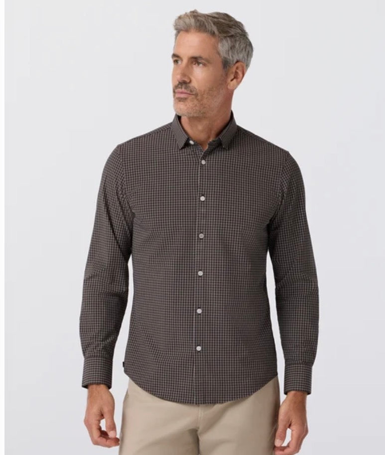Mizzen & Main Leeward LS Expresso Cole Plaid