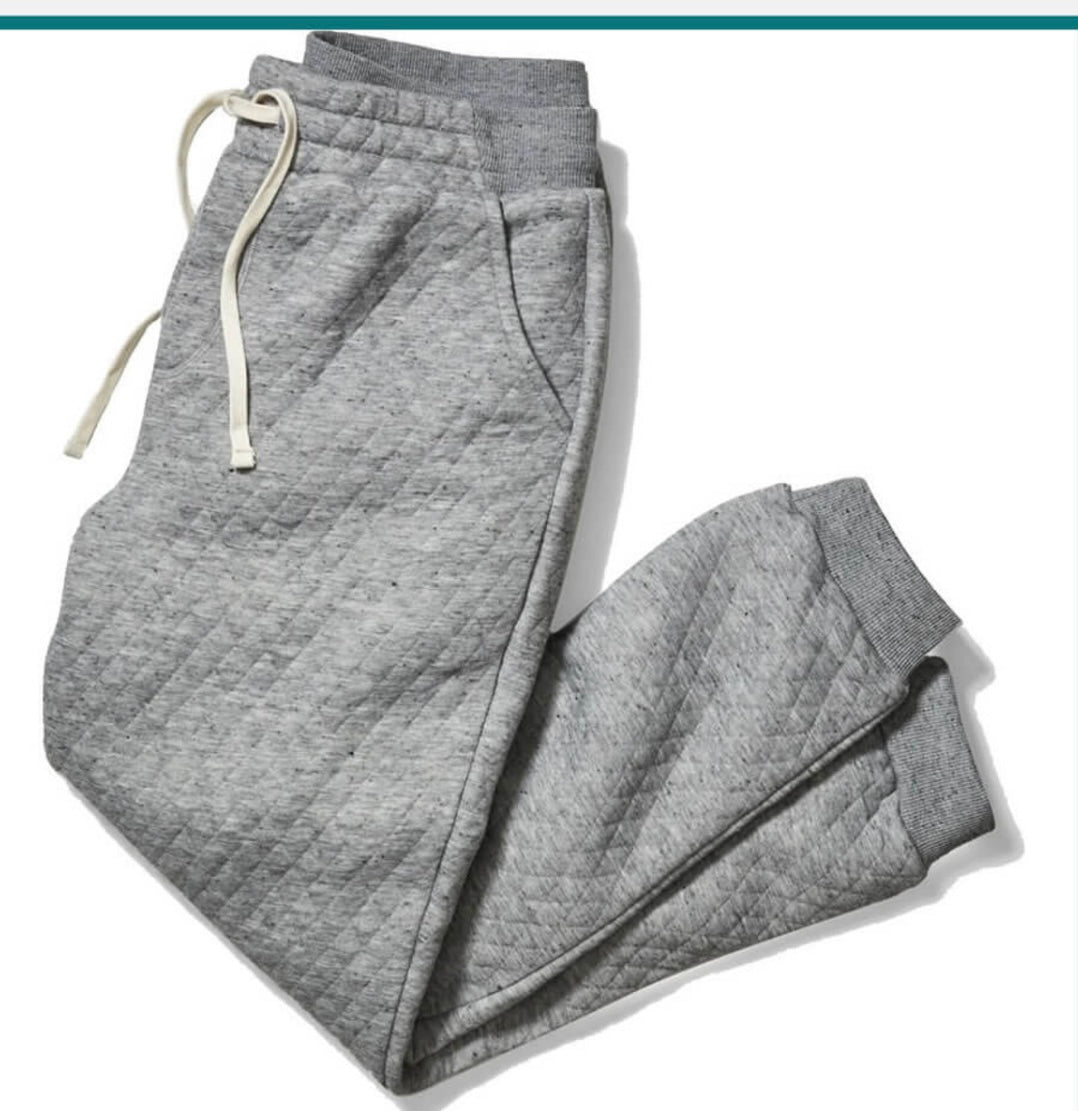 Marine Layer Corbet Quilted Jogger-Grey
