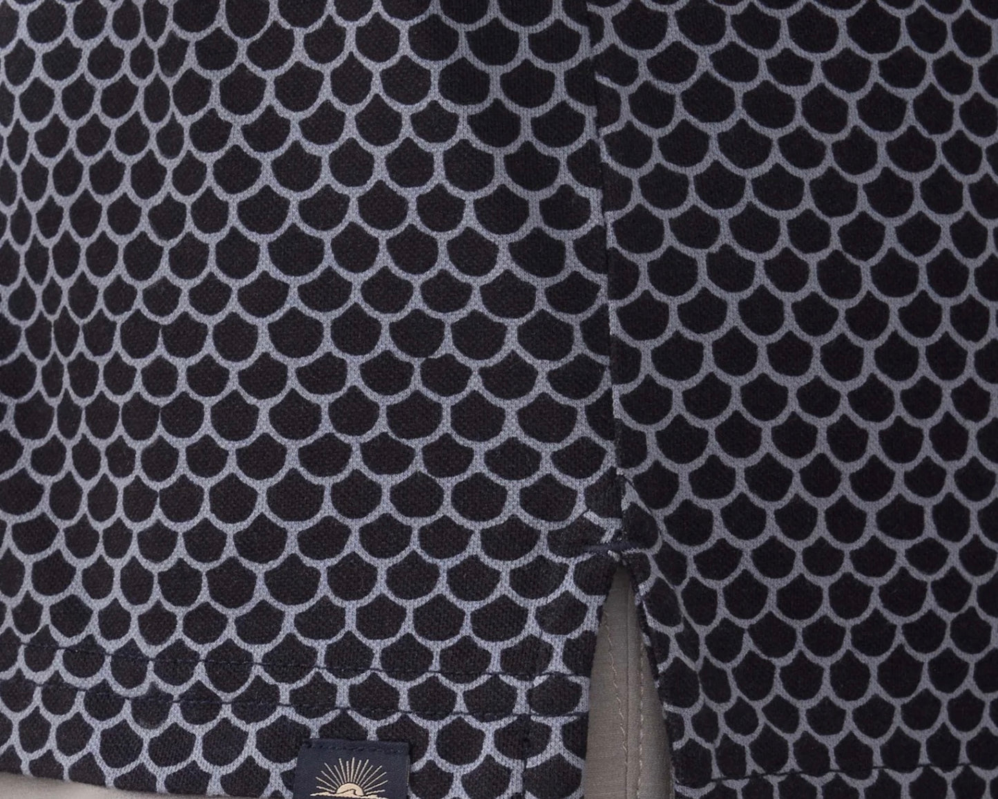 Faherty SS Movement Pique Polo Midnight Fishscale