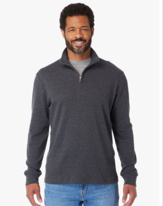 Fair Harbor Larchmont Seawool Quarter Zip Charcoal