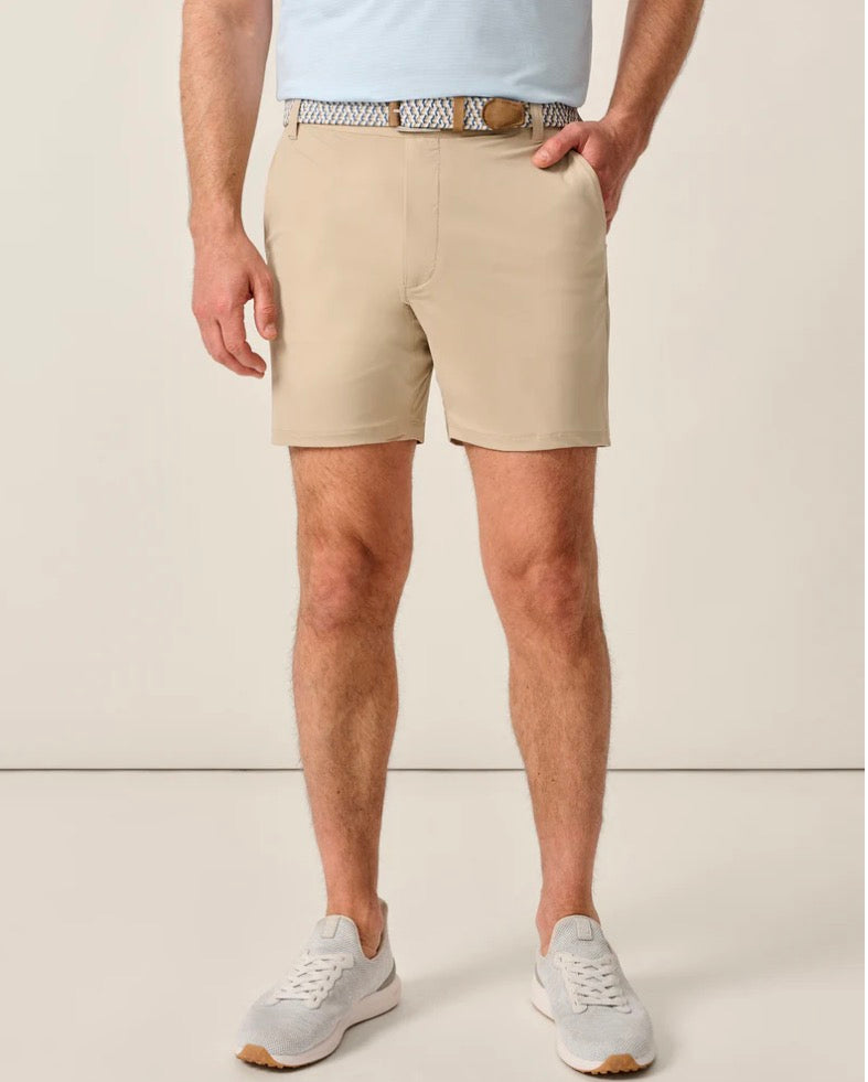 Johnnie O 7 inch Inseam Fusion Shorts Khaki