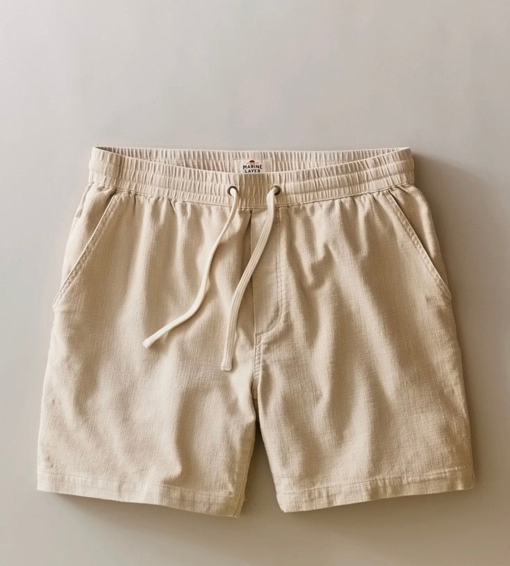 Marine Layer Saturday Beach Short 6 inch khaki