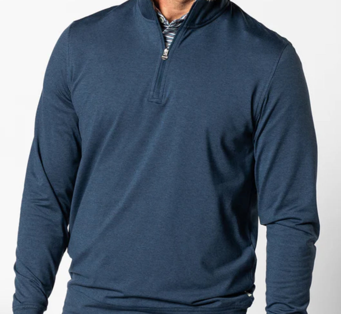 Duck Head Quarter Zip Navy Heather