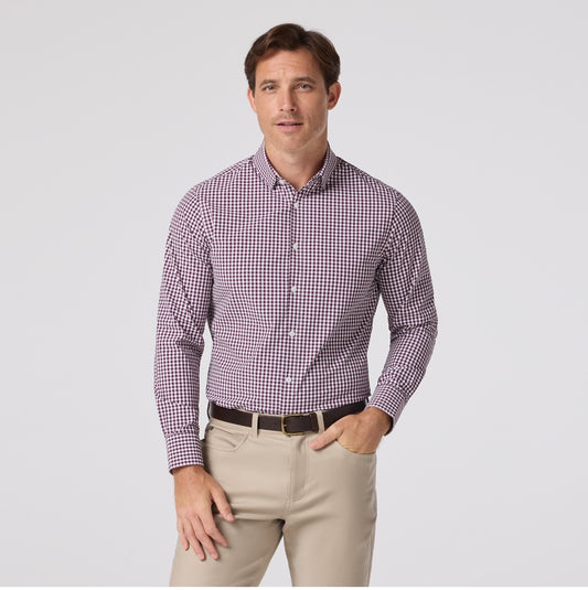 Mizzen & Main Leeward Dress Shirt-Eggplant