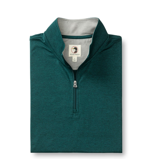 Duck Head 1/4 Zip Emerald Green Heather