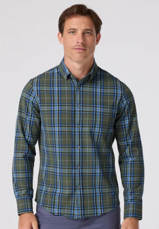 Mizzen and Main City Flannel Olive Thomas Plaid