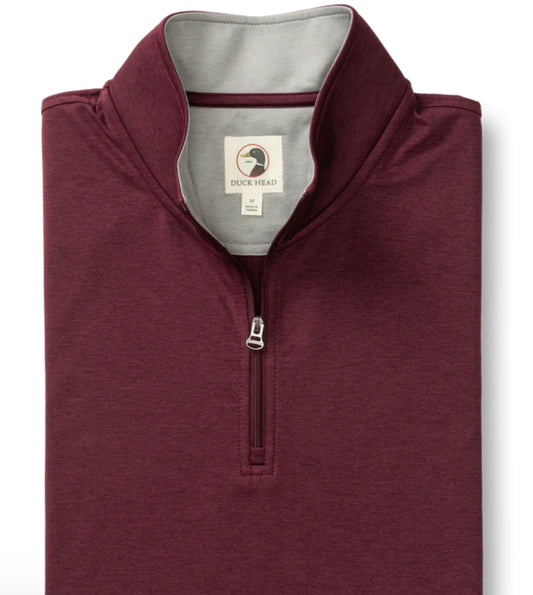 DuckHead Fig Heather Quarter Zip