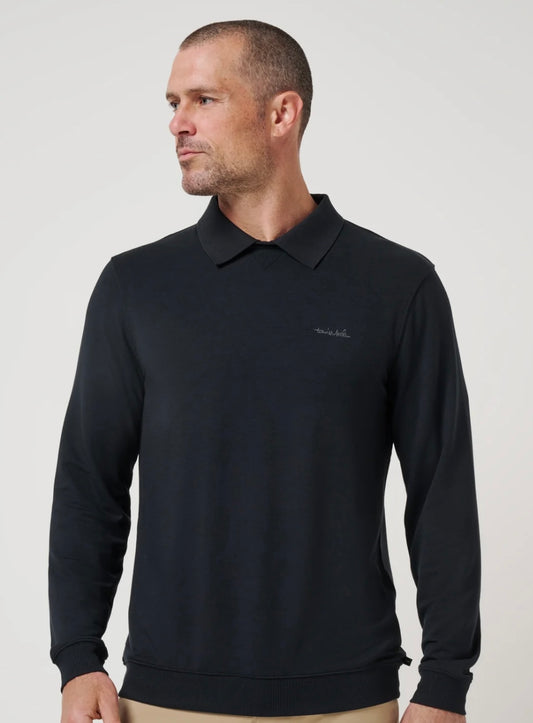 Travis Mathew Amenities Collar Crew Black